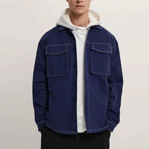 ZA 남자 2021 새로운 패션 레저 라인 장식 불상 자기 재배 재킷 코트 빈티지 긴 소매 버튼 겉옷 세련된 X0710