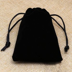 Siyah 7 * 9 cm Kadife Takı Kılıfı Noel Hediye Çantaları Mevcut Takı Kolye Bilezik Küpe Ambalaj Bez Çanta Için Fit DH8385