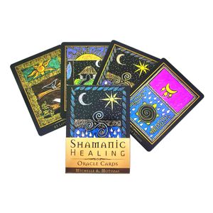 Şamanik Şifa Kâhin Kartları Tarot Mistik Rehberlik Kovane Kader Partys Board oyunu Toptan 44 Sayfalar / Kutu Destekler