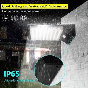 48 LED Solar Light PIR Motion Sensor Security Wall Lamp Outdoor Garden Lighting For Courtyard Street - White Without Pole