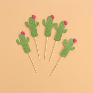 Outros suprimentos festivos do partido 10 pcs Cupcake Toppers Bolo Picks Decoraçãoiton para Aniversário Hawaii Luau (verde claro)