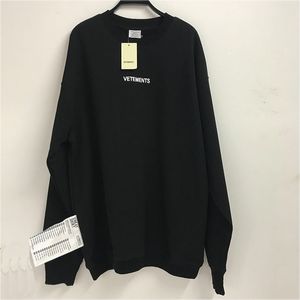 Vetements Sweatshirts Männer Frauen Hochwertige Baumwolle Streetwear Big Tag Stickerei Vetements Pullover Hoodie C0401