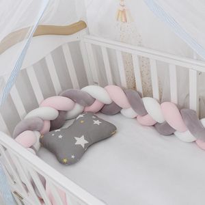 Sängkläder Set 100cmBaby Bumper Bed Fläta Knot Kudde Kudde För Spädbarn Barn Spjälsäng Skydd Spjälsäng Rum Inredning Antikollision