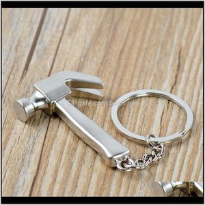 Keychains Fashion Drop Delivery Car Keyring Claw Hammer Pendant Key Ring Chain KeyFob Metal Keychain Creative Interior Aessory Persona