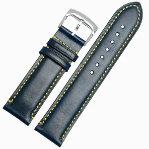 Watch Bands High Quality Genuine Leather Watchband For Blue Angel AT8020 JY8078 Watches Straps 23mm Black Colors
