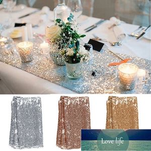 30x180cm Gold Rose Gold Silver Sequin table runner for Party table cloth Weddings Decoration Table Runners Factory price expert design Quality Latest Style