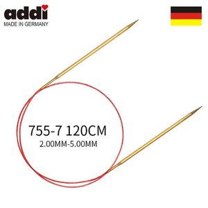 SEWING NOTIONS Verktyg Addi Lace Circular Knitting Needle 755-7 120 cm Brass