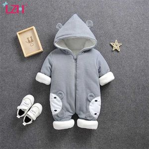 Lzh spädbarn kläder höst vinter rompers för baby pojkar jumpsuit barn overalls barn födda tjejer kläder 211011