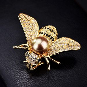 Pins, Broşlar Tasarım Böcek Serisi Broş Kadın Narin Küçük Arı Kristal Rhinestone Pin Takı Hediyeler Kız Için