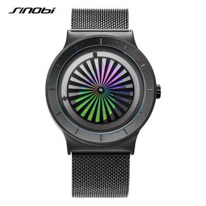 Sinobi Nova Moda Creative Men's Watches Smart Tridimensional Gradiente Luxo Esportes Quartz Relógio de Pulso Reloj Hombre Saat Q0524