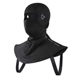 Bonés Ciclismo Máscaras Balaclava Esqui Frio Inverno Cobertura Facial Unissex À Prova De Vento Tecido Elástico De Lã Aquece O Pescoço Com Orifícios Para Óculos Hoo