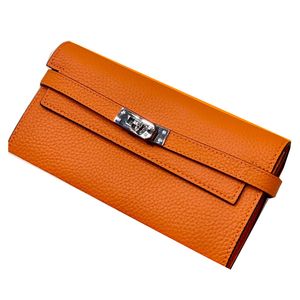 Women Wallet Clutch Bag Handbag Purse Classic Letter Stamped Lock Long Wallets Envelope Billfold Genuine Leather Hand Bags Card Ho316w