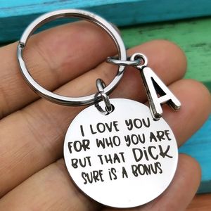 Funny Keychain Gifts for Boyfriend Fiance Husband, Anniversary Birthday Valentines Day Key Chain Gift Keyfob