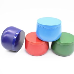 8OZ Empty Scented Candle Jar Colorful Metal Small Round Tin Box Tinplate DIY Handmade Candles Tea  Candy Chocolate Storage Boxes