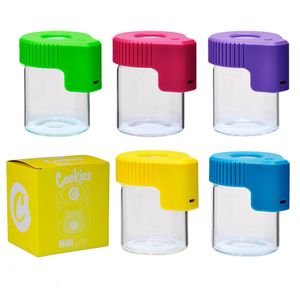 Novo LED Led Stash Jar Cookies Mag Magnificar Exibindo Recipiente De Armazenamento De Vidro Caixa de Armazenamento USB Luz Recarregável Cheiro Stock