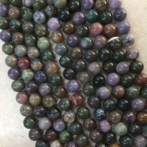 Genuine Undyed 6/8/10mm India Jaspers Original Healing Power Purple Green Natural Stone Agates Beads DIY Bracelet