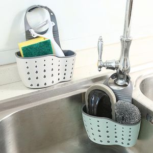 منظمة تخزين المطبخ بالوعة الرف الصابون منظم الإسفنج إكسسوارات الحمام حامل الحمام Ajustable Sinssilicone Faucet