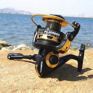 PLM2000/6000/8000 Mulinello da pesca a spinning Manico in metallo Cuscinetti a sfera grandi 6 Mulinelli per baitcasting con acqua di mare sinistra e destra