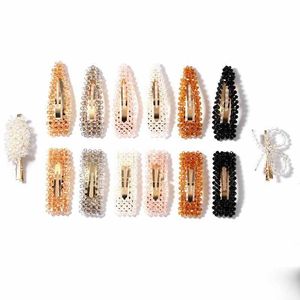 2021 Mode Bröllop Rhinestone Hair Clips Crystal Hairclip Metal Ponytail Holder Hårstolpinnar BB Hårgrepp för Kvinnor Flickor Hårtillbehör