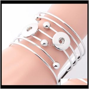 Bracelets jewelrysnap Bangles Fit Diy 18mm Snap Aessorys Alloy Cuff Bracelet J￳ias de casamento One Direction Women Women Charm PS2482