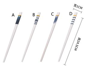 Japanese style Porcelain Chopsticks, Reusable Dishwasher Safe, High-grade Bone Ceramic Chopstick XB