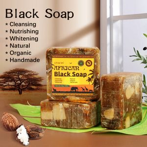 100% African Black Handmade Soaps Magic Beauty Bath Body Treatment Acne Skin Natural Raw Soap