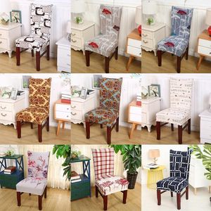 Krzesło Okładki Mylb Floral Printing Stretch Elastyczne Spandex Na Wesele Dining Room Biuro Bankiet Housse de SHASEIS Okładka