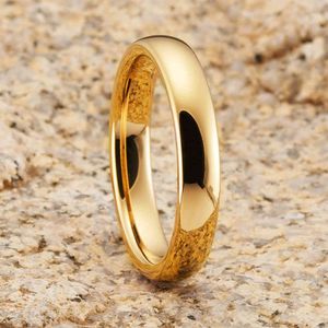 Tungsten Carbide Gold Wedding Rings for Women Par Förlovningsringar Set Jubileum Band 6mm för honom 4mm för HER266V