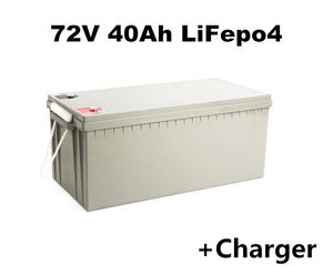 Pakiet akumulatorów LifePo4 72V 40AH z BMS dla systemu magazynowania energii 4000W Electric Scooter Motorcycle EBIKE+5A Ładowarka