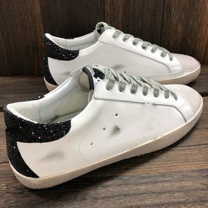 Designer Super Star Sneakers Luxury Women Shoes Sequin Golden Classic White Do-Old Dirty Fashion Man Flat Shoe