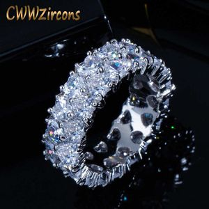 Luxury Brand Womens Engagement Smycken Kärlek Hjärtformad Kubik Zirconia Stone Finger Ringar för Dam Present R110 210714