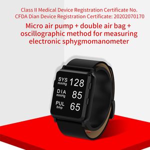 New Medical CFDA Wrist Watch Micro Air Pump Double Air Bag Sphygmomanometer Heart Rate Pedopmeter smart watch For Elder Health Care Watch