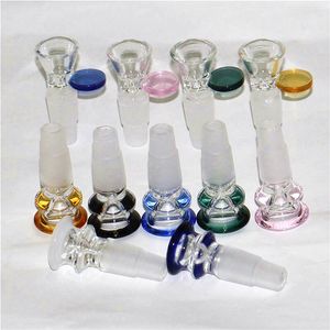 Atacado acessórios de tigelas de filtro de fumar 14mm 18mm tigela de vidro masculino para água Bongs silicone néctar