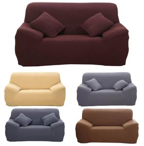 Cadeira cobre cor sólida slipcover secional sofá capa tudo incluído caso de sofá apertado envoltório elástico