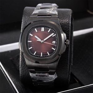 40mm 5711 Série Black Strap Mens Assista 5 cores Sapphire Vidro Luxo Relógios Automático relógios de pulso BDFL