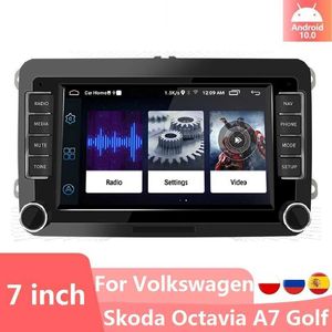 2Din Android10 0 стереоприемник для VW Volkswagen Golf Passat Touran Skoda Octavia Polo Seat Автомобильный мультимедийный плеер GPS CarRadio238N