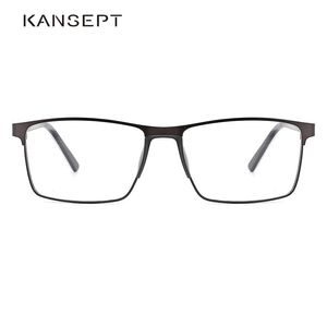 Mode Solglasögon Ramar Kansept Design Män Rostfritt Stålglasögon Ram Företag Stil Man Kvadratisk Klassisk Eye Myopia Prescription Eyegla