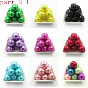 Other Wholesale Part 2-1, 6mm-8mm-10mm-12mm-14mm-16mm-18mm-20mm Imitation Acrylic Pearl Chunky Beads DIY Hand Made Jewelry Beads