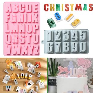 Baking Moulds Cavities A Z Large Letters Alphabet Numbers Chocolate Silicone Cake Mold Handmade Soap Mould Biscuit Ice Cube Tray