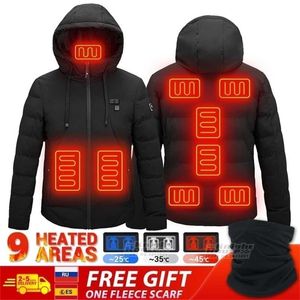 Giacca invernale da uomo USB Riscaldata elettrica Calda Cappotto da escursionismo Abbigliamento da caccia Capispalla Sci Giù Parka 211216