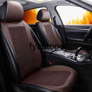 Car Seat Cover Breathable Mercerized Cotton Saddle Leather Cushion For BMW Toyota Kia Ford Mazda Golf Car Accessories Custom