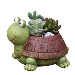 Mini Turtle Flower Fartyg Sweep Plant Garden Plant Gardens Hem Office Ornament Hem Office Decor Gardens Källor 210615