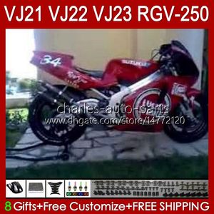 Corpo para Suzuki RGV250 SAPC VJ22 RGV-250 Painel 1990 1991 1992 1993 1994 1995 1996 20HC.41 RVG250 Fábrica RED VJ 22 RGVT-250 RGVT RGV 250cc 250 CC 90 91 92 93 94 95 96 Feeding