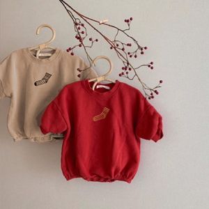Baby Winter cute thicken long-sleeved bodysuits for baby boys and girls kids cotton casual jumpsuits 210508