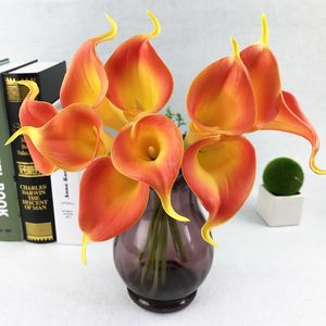 Цвета Real Touch Artificial Flower Calla Lily Faux Floral Party Свадебные цветы дома украшение сада