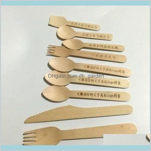 Posate Cucina Sala da pranzo Bar Giardino domestico 1000 pezzi Piccolo cucchiaio rotondo con mini cucchiai di legno personalizzati per vasetti di marmellata di yogurt, miele e ghiaccio P