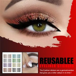 5Pairs/set Waterproof Eyelid Line Stick Reusable Glitter Eyeliner Sticker Double Eyelids Eye Makeup Self Adhesive Cosmetic