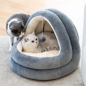 Katzenbetten, Möbel, luxuriöses Höhlenbett, Mikrofaser, für den Innenbereich, Haustierzelt, warmes, weiches Kissen, gemütliches Haus, Schlafnest für Kätzchen und kleine mittelgroße Hunde