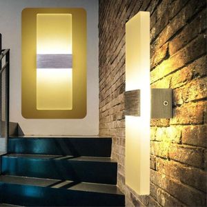 Wall Lamp LED Indoor Lamps Acrylic Art Light Modern Stair Deco Sconce Home Living Room Bedroom Bedside Luminaire