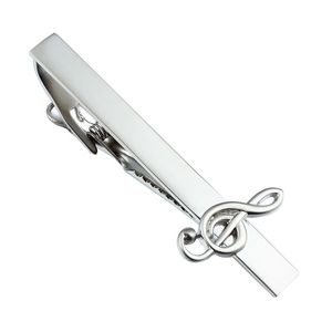 Music Clip with Box Matte Tie Pin Bar Clasp Musical Symbol Accessory Gift for Party